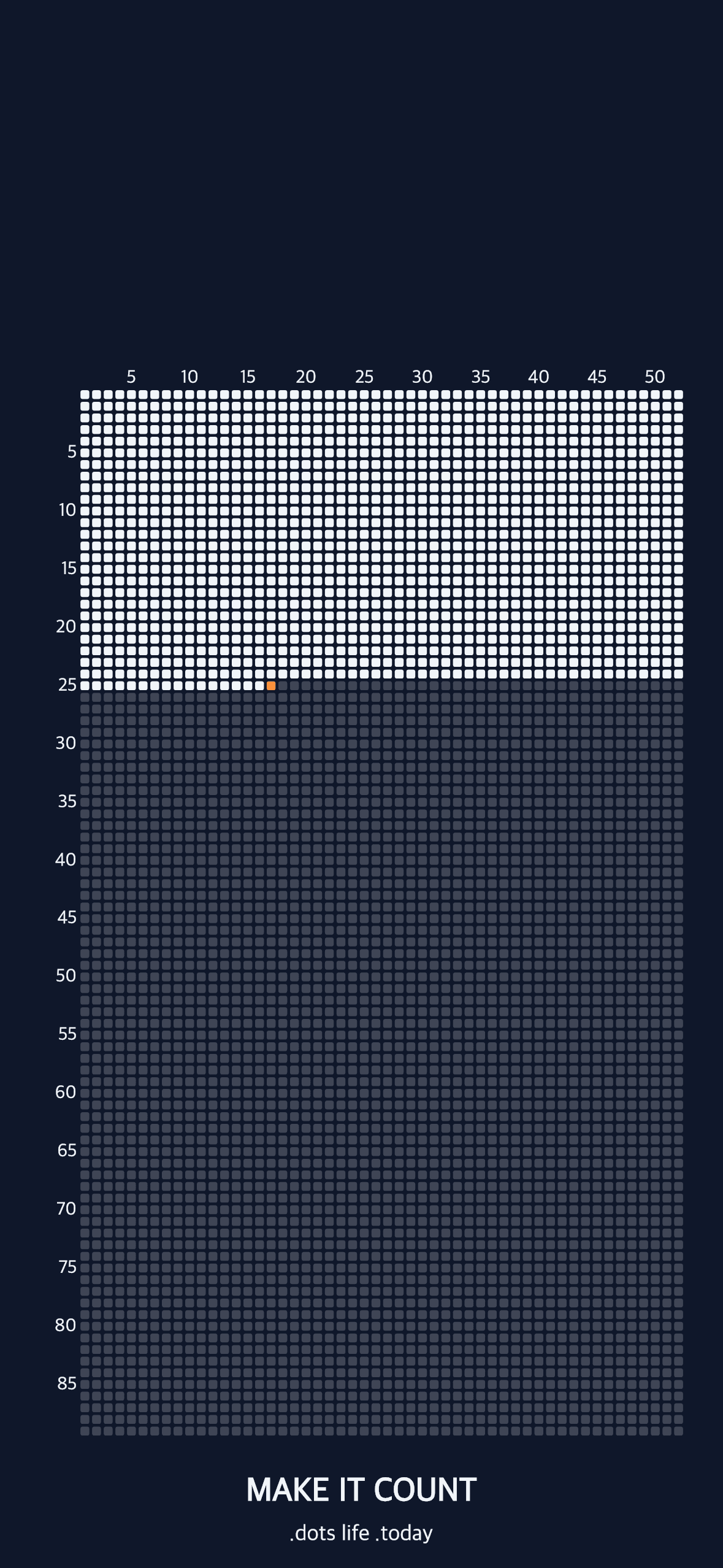 LifeDots habit tracker wallpaper preview w3 for iPhone lock screen