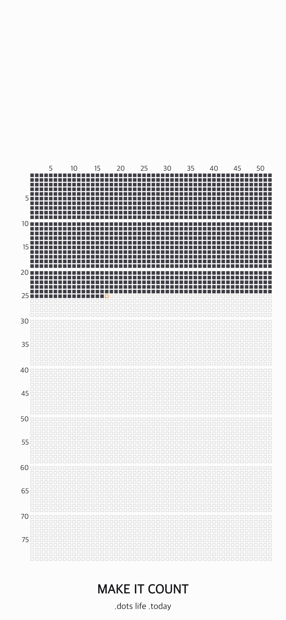 LifeDots habit tracker wallpaper preview w4 for iPhone lock screen