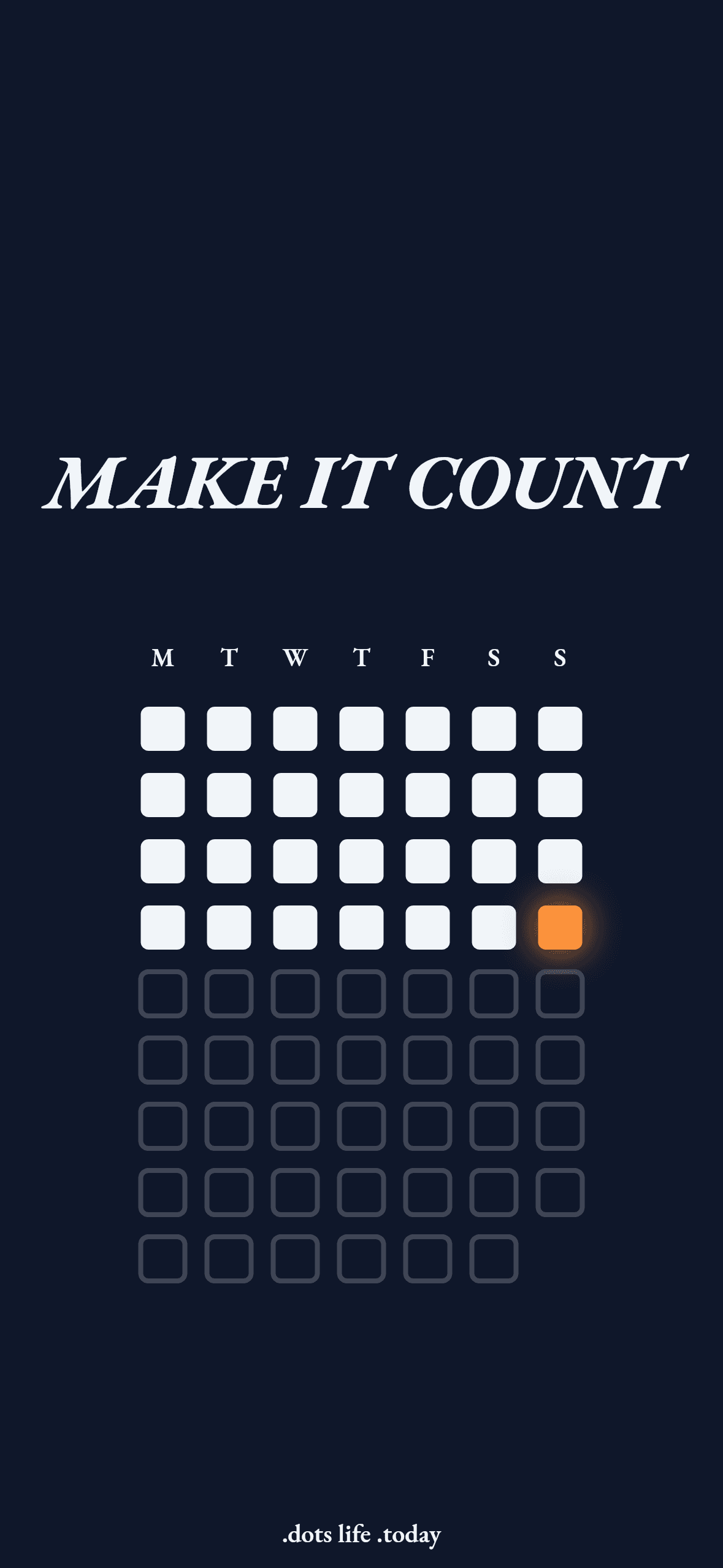 LifeDots habit tracker wallpaper preview w5 for iPhone lock screen